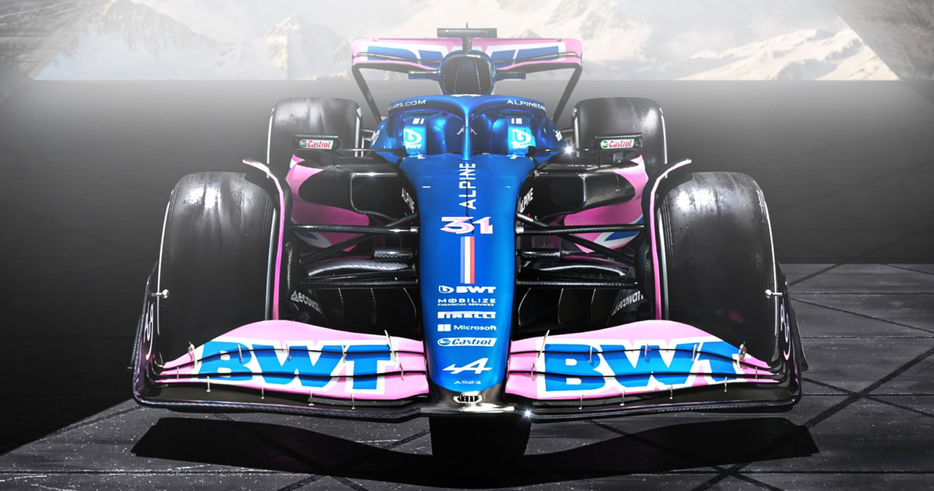 F1: Alpine apresenta carro 2022 em azul e rosa - Motor Show