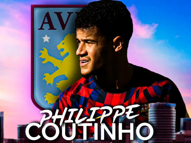 Coutinho volta ao futebol inglês após quatro anos Divulgação/Aston Villa