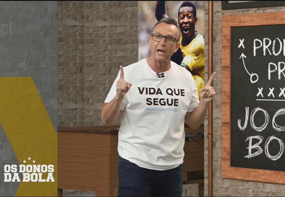 Neto revoltado com o Corinthians após goleada sofrida para o Palmeiras Reprodução/Os Donos da Bola