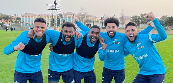 Douglas Santos, Wendel, Malcom, Claudinho e Yuri Alberto atuam no futebol russo Zenit/Divulgação