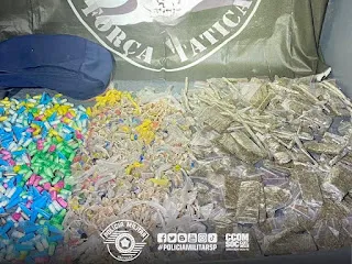 Homem é preso com mais de 1800 porções de drogas em São Sebastião