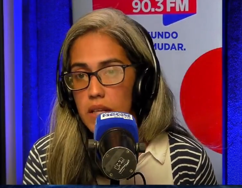 Juliete Pantoja, da Unidade Popular, participou de sabatina nesta terça (23) Reprodução/Rádio BandNews FM