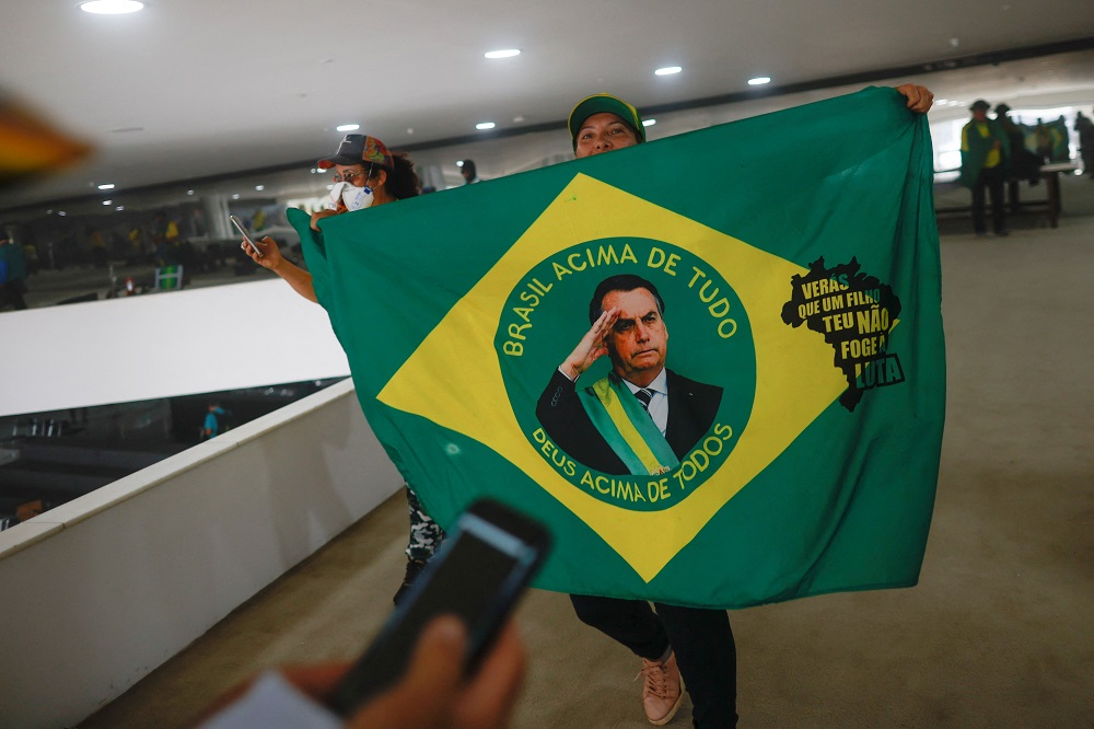 Manifestantes bolsonaristas invadiram e depredaram o Congresso Nacional Adriano Machado/Reuters