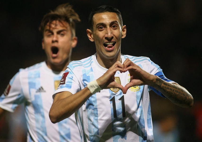 Di María fez um belo gol pra Argentina