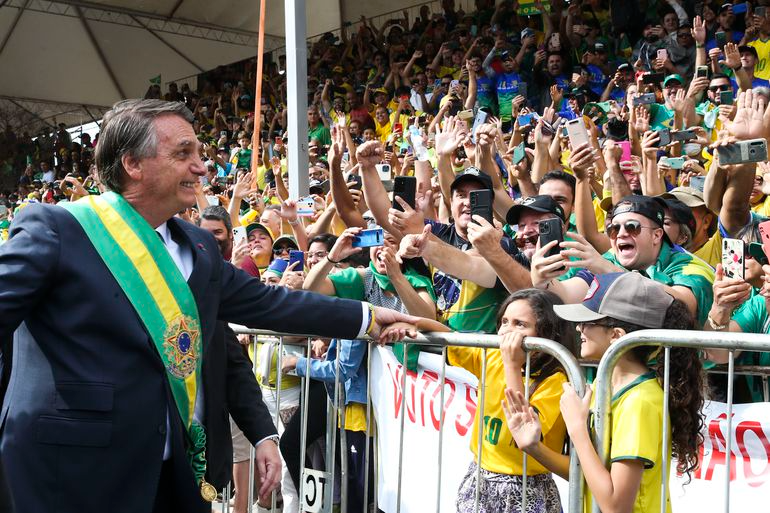 Bolsonaro participou de desfiles em celebração ao bicentenário da independência.  Foto: Antonio Cruz/Agência Brasil