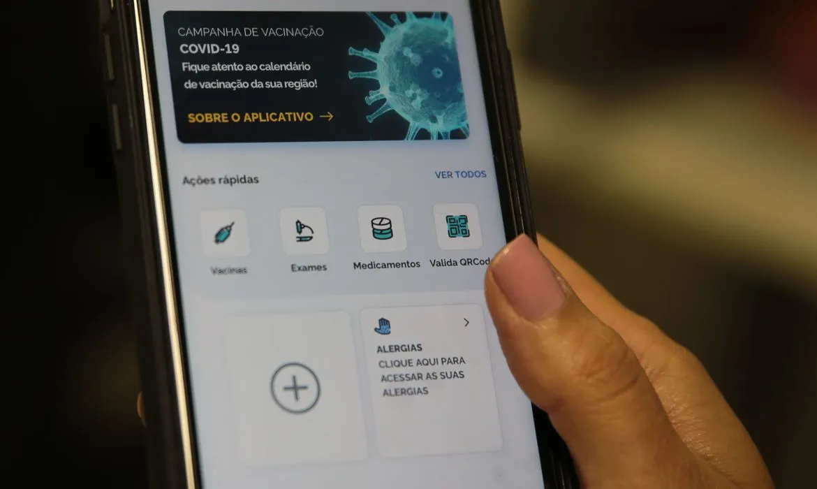 Os aplicativos Conecte SUS, e-Saúde e Poupatempo digital registram apenas as doses recebid