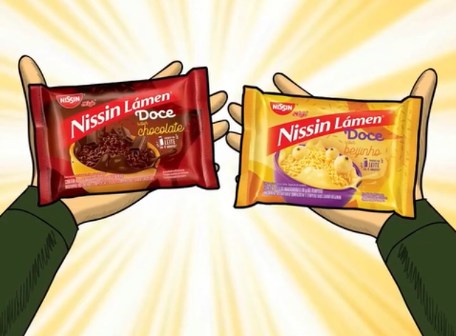 Nissin Brasil lança Miojo Lámen de chocolate e beijinho Reprodução/Instagram @nissinbrasil