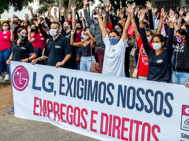 Onda de protestos pede a manutenção dos empregos da LG Roosevelt Cássio