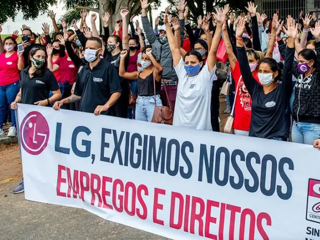 Onda de protestos pede a manutenção dos empregos da LG