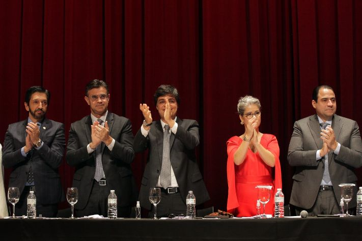 Prefeito Ricardo Nunes e o governador Rodrigo Garcia estiveram na cerimônia Divulgação/OAB-SP