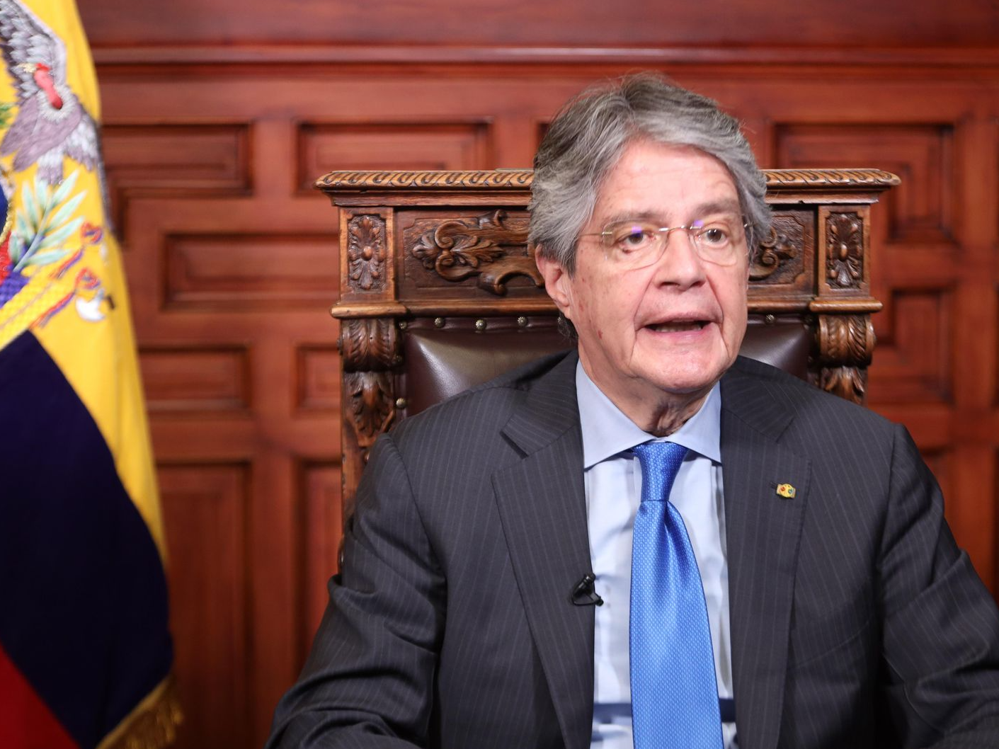 Lasso assumiu o cargo em maio deste ano e defende que o narcotráfico é o maior inimigo da população equatoriana nos últimos anos Jonathan Miranda/Presidencia de Ecuador