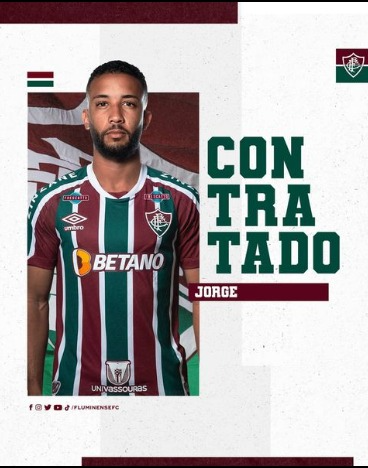 Fluminense anuncia contratação por empréstimo do lateral Jorge, do Palmeiras Redes Sociais