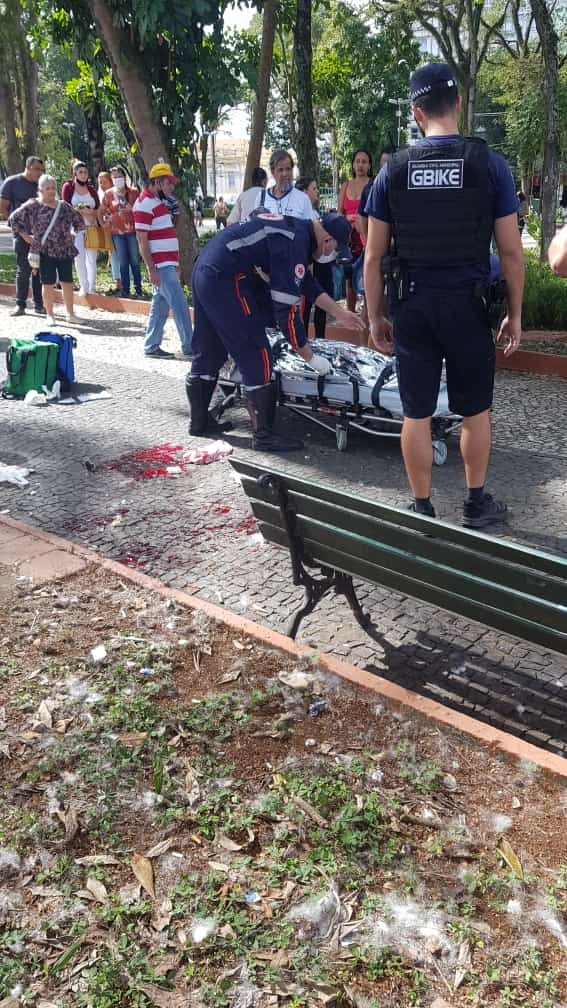 Vítima foi socorrida pelo Samu ao PS da Vila Industrial DIVULGAÇÃO/ GCM