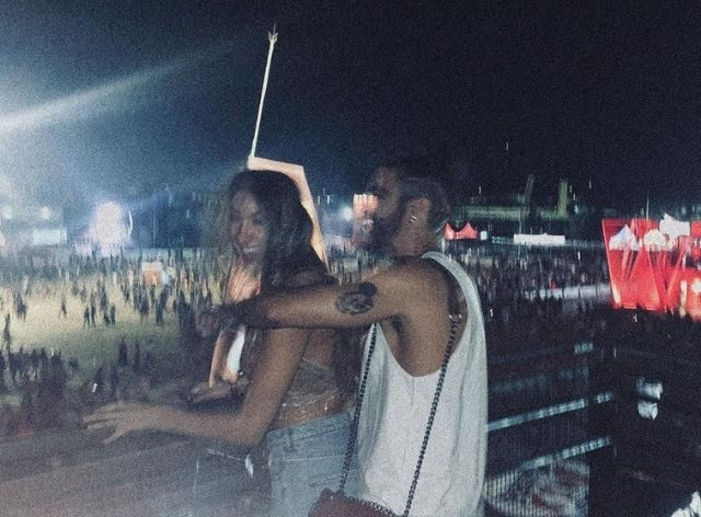 Caio Castro e Daiane de Paula curtem o Lollapalooza Reprodução/Instagram