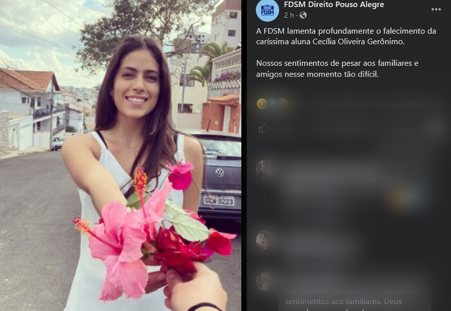 Bombeiros encontram corpo de jovem que morreu atingida por pedra em São Bento do Sapucaí Reprodução/Facebook