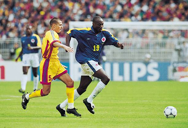 Rincón defendeu a seleção colombiana em três Copas do Mundo.  Getty Images