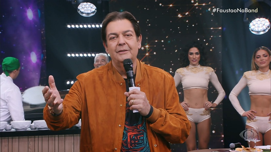 Faustão explicou o motivo da sua felicidade  Reprodução / Faustão Na Band