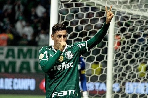 SÃO PAULO, SP - 10.07.2021: PALMEIRAS X SANTOS - Marinho during the game  between Palmeiras and Santos held at Allianz Parque in São Paulo, SP,  Brazil on July 10, 2021. The match