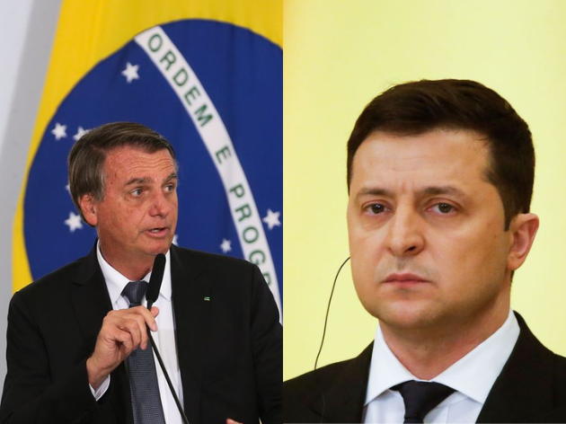 Com solução para “fim da guerra”, Bolsonaro liga para Zelensky nesta segunda Foto 1: Agência Brasil / Foto 2: Reuters 