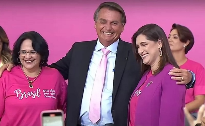 Presidente Bolsonaro participou de evento alusivo ao Dia Internacional da Mulher Reprodução TV Brasil