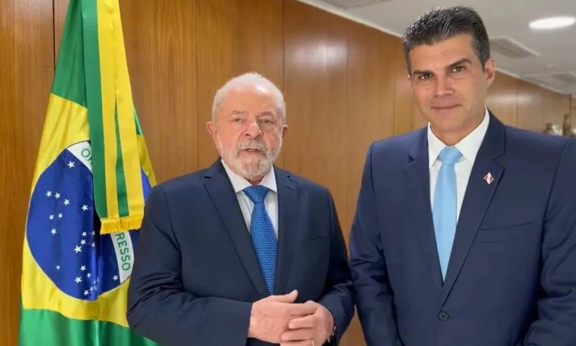 O presidente Luiz Inácio Lula da Silva e governador do Pará, Helder Barbalho