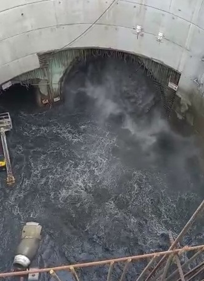 Uma das obras da estação Santa Marina foi em túnel de serviço ligando dois poços Reprodução