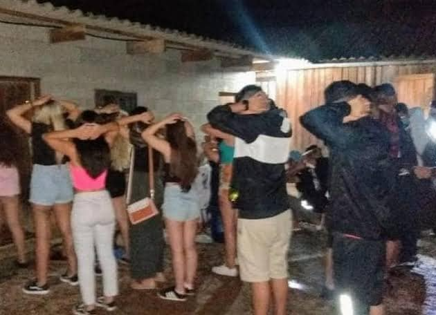 Festa clandestina é encerrada pela Policia Militar em Lagoinha  Divulgação/ Redes sociais