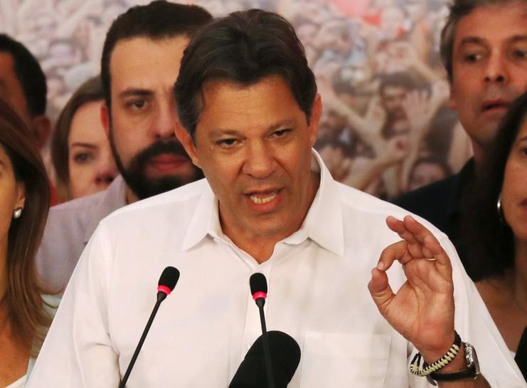 Fernando Haddad, do PT, candidato a governador de SP, lidera a corrida eleitoral de 2022 Foto: Paulo Whitaker/Reuters 