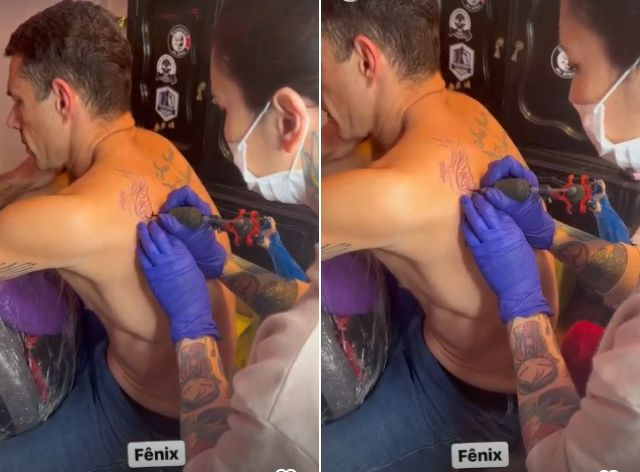 Marcus Buaiz faz tatuagem Reprodução/Instagram