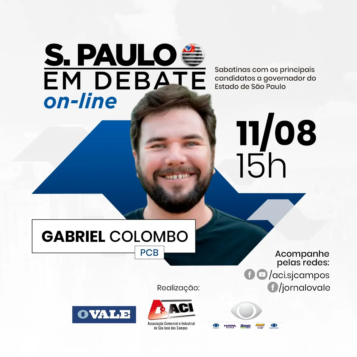 São Paulo em Debate: Gabriel Colombo é entrevistado nesta quinta (11))