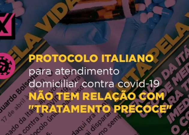 Postagem no Facebook do deputado federal Eduardo Bolsonaro diz que "o Senado da Itália aprova uso de medicamentos para tratamento imediato contra a Covid-19, através de protocolo único"