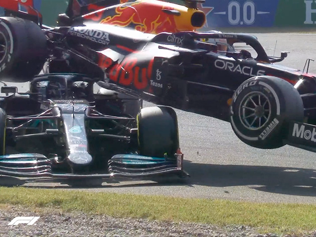 F1: Verstappen e Hamilton batem feio e abandonam Grande Prêmio da Itália