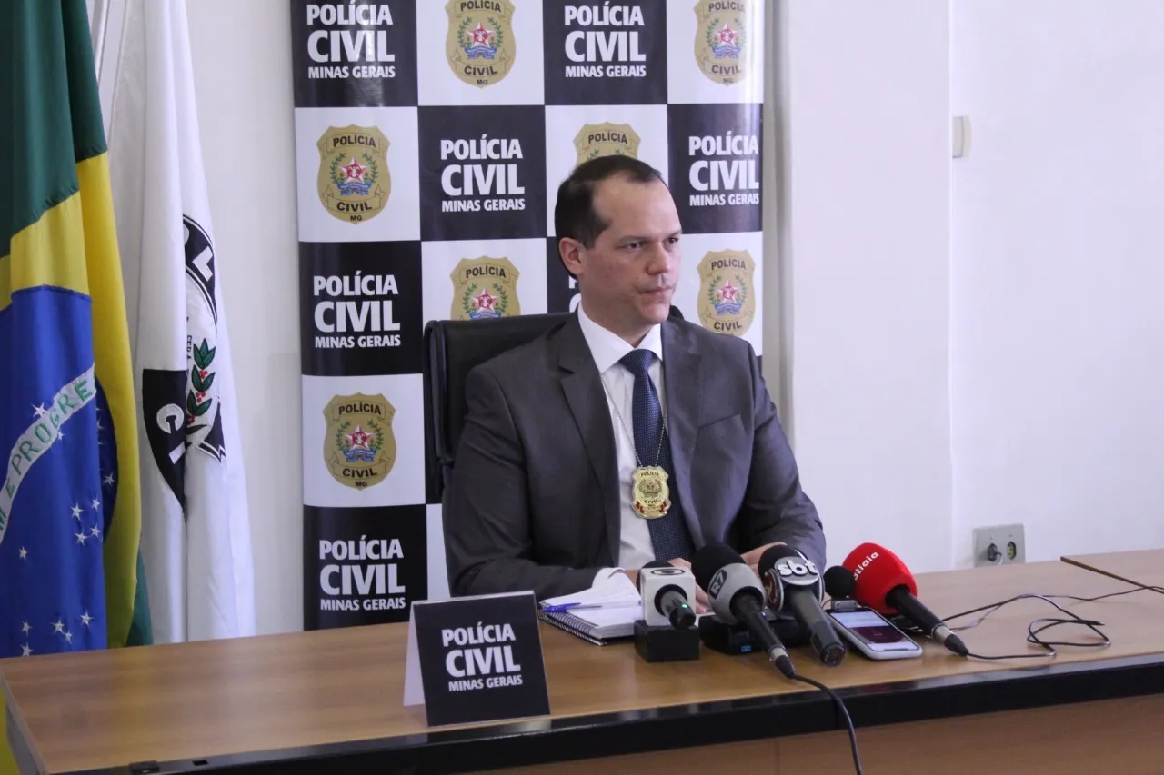  Delegado Saulo Castro, porta-voz da Polícia Civil, durante coletiva 