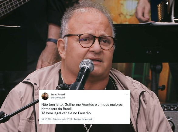 Guilherme Arantes levantou o auditório do Faustão na Band com seus sucessos Reprodução/Band