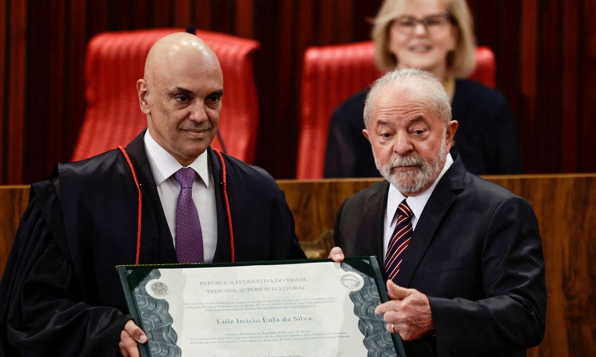 Lula foi diplomado pelo presidente do Tribunal Superior Eleitoral (TSE) Foto: Ueslei Marcelino/Reuters