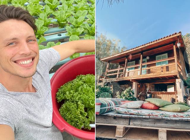 Fábio Nunes, do MasterChef, em seu restaurante ecológico no Rio Grande do Sul Arquivo pessoal