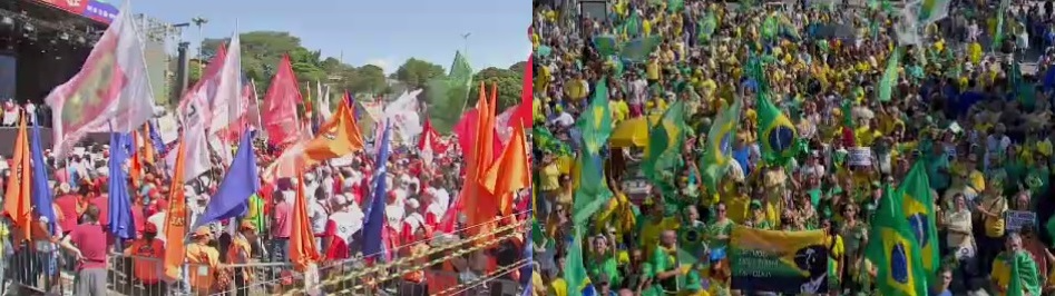 Manifestações são marcadas por atos pró-Lula e pró-Bolsonaro Foto: Marcelo Camargo/Agência Brasil