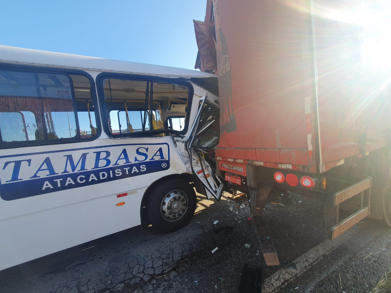 Sol teria atrapalhado a visibilidade da pista Corpo de Bombeiros-MG