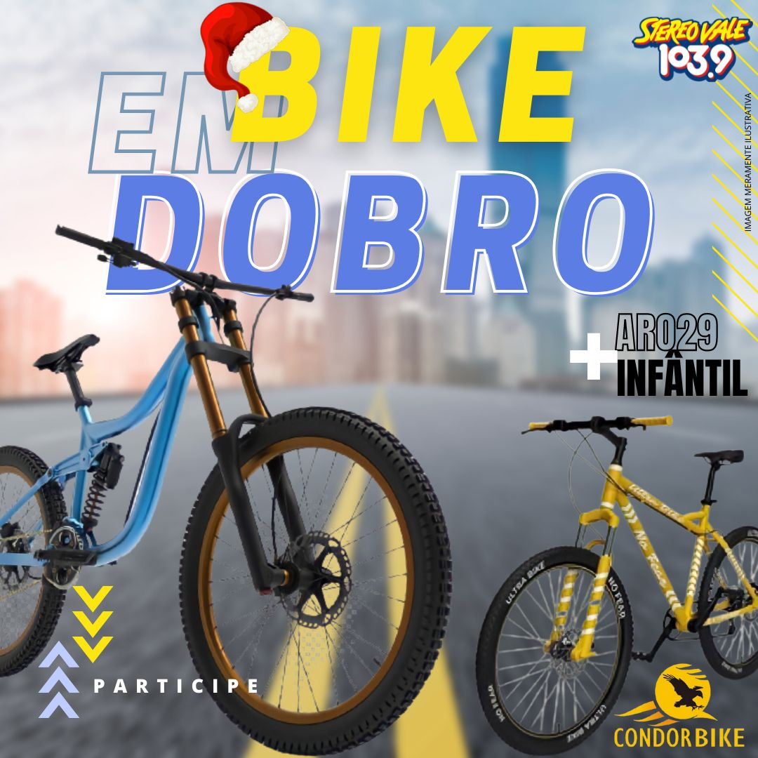 Regulamento: Bike em dobro na Condor Bike - Stereo Vale FM Divulgação/Stereo Vale