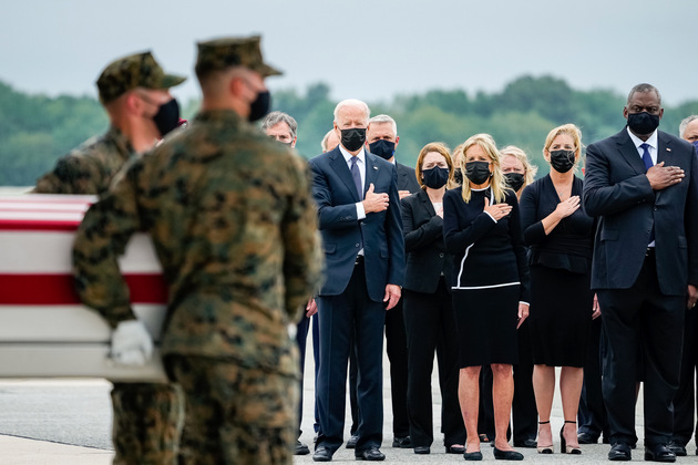 Presidente dos EUA, Joe Biden, homenageia soldados americanos mortos em Cabul, capital do Afeganistão Divulgação/@POTUS