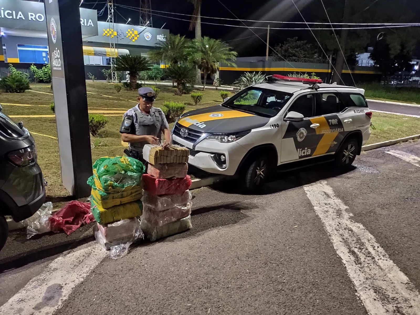 O carro também estava com documentos falsos 