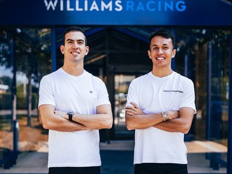 Nicholas Latifi e Alex Albon, pilotos da Williams para 2022