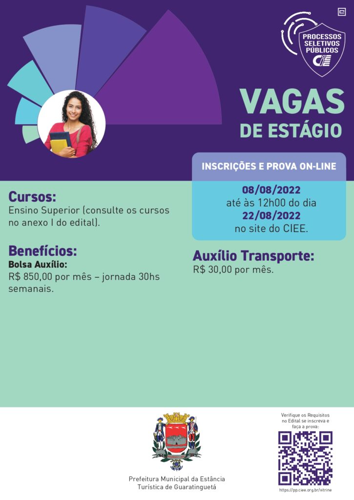 Prefeitura de Guaratinguetá abre vagas para estágio  Reprodução/ Prefeitura de Guaratinguetá