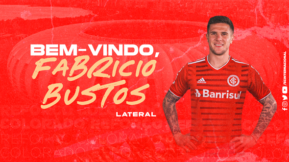 Fabricio Bustos é o sexto reforço do Internacional para a temporada  Reprodução/Internacional