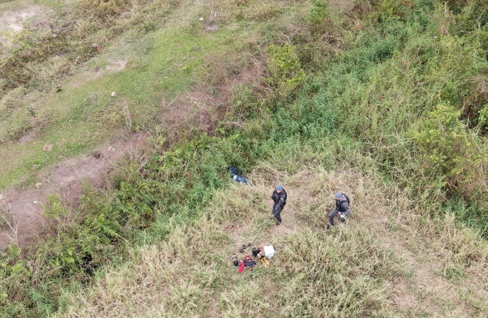 Divulgação / Bombeiros Corpo do idoso foi localizado com ajuda do drone dos Bombeiros