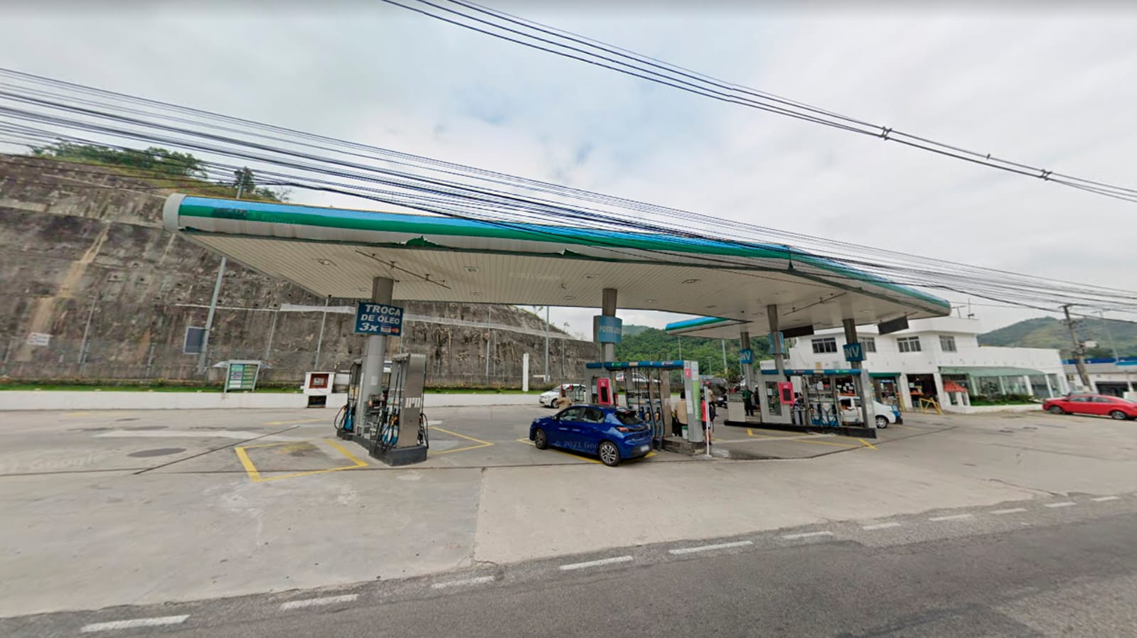 Posto em Jardim Sulacap, onde Pedro Brazão usou R$ 57 mil da verba para abastecer Reprodução/ Google Maps