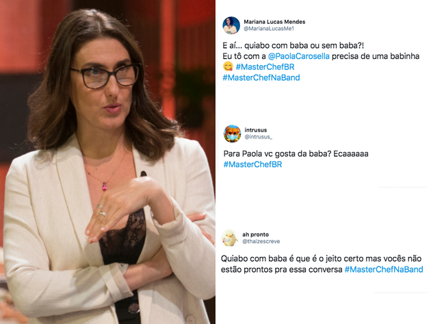 Paola fala preferência sobre preparo de quiabo e divide opiniões Carlos Reinis/Band