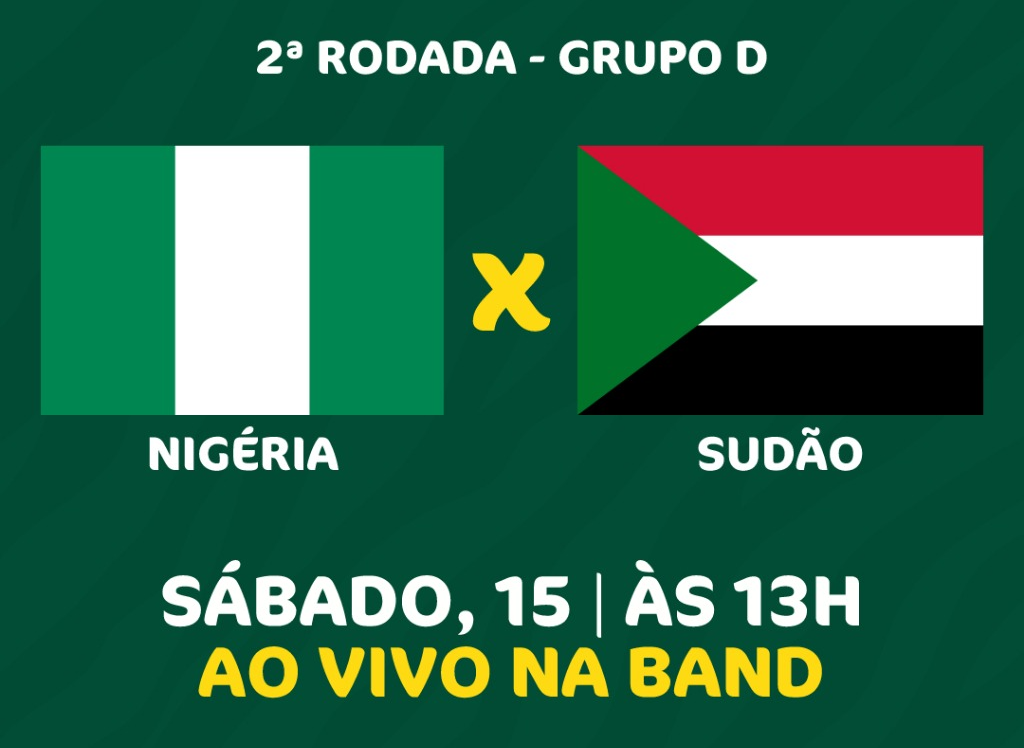 Nigéria e Sudão se enfrentam pela 2ª rodada da Copa Africana das Nações
