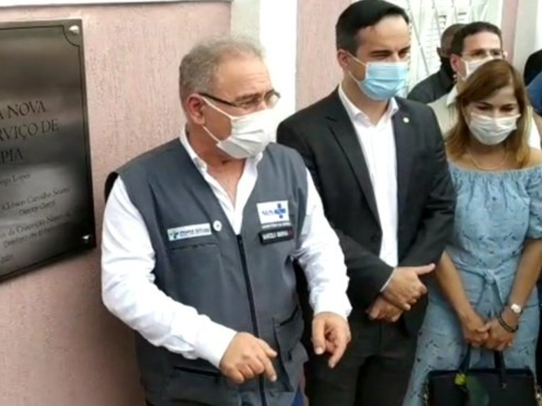 No CE, ministro Marcelo Queiroga exaltou o PNI e rechaçou disputas políticas pelas vacinas contra a Covid-19 Ministério da Saúde