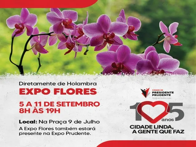 PP recebe Expo Flores de Holambra com cerca de 200 espécies 